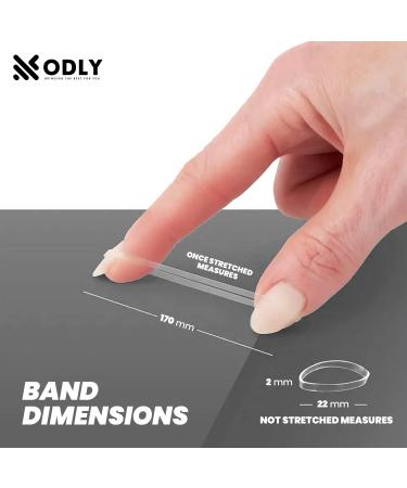 500x Clear Mini Hair Elastic Bands - Small Transparent Hair Ties for Braiding - 22mm x 2mm - Buy Online on GoSupps.com