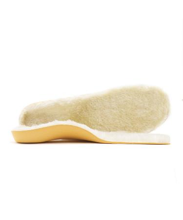 Wool Insoles with Arch Fit Soles Sheepskin Shoe Inserts Replacement Insoles for Women Men Universal for Boots Cozy  S 35  Soft Woman US 7.5-9