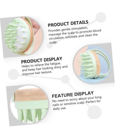 Tovinanna 2-in-1 Shampoo & Scalp Massage Brush - Peeling & Scrubbing Tool for Ultimate Shower Experience - Buy Online on GoSupps.com