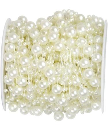 Bingcute 100ft Artificial Pearls String Beads Chain Garland for Wedding Party Decoration - Ivory - Buy Online on GoSupps.com