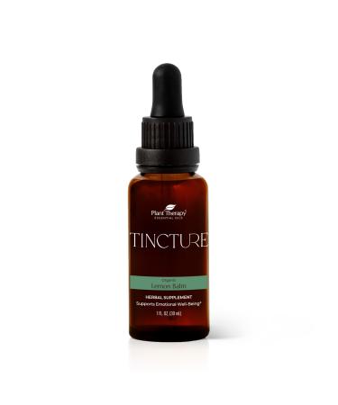 Plant Therapy Organic Lemon Balm Herbal Supplement Tincture 30 mL (1 oz) Encourages Emotional Balance Helps Soothe Digestive Discomfort Vegan Non GMO Gluten Free Liquid 1 Bottle
