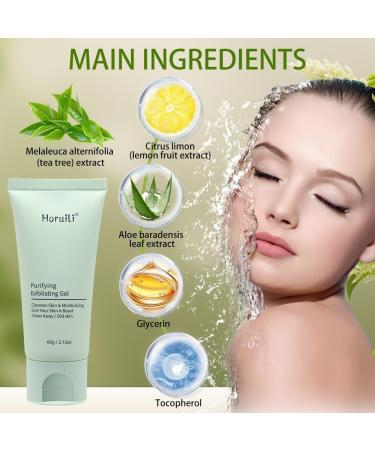 Horuili Exfoliating gel pore deep cleansing refreshing moisturizing gel for facial skin cleanses your face and body for all skin types - Buy Online on GoSupps.com