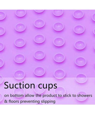 Simuer Foot Scrubber Cleaner Massager - Silicone Exfoliating Bath Mat for Dead Skin - Non-Slip with Suction Cups | Improves Foot Circulation & Reduces Pain - Purple - Buy Online on GoSupps.com
