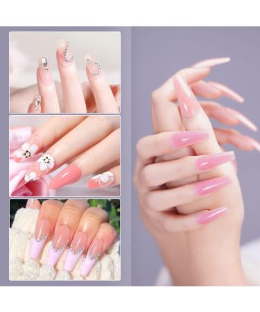 10 Colors Poly Gel Nail Set with UV Lamp - Complete Starter Kit with Rhinestones & 100 Tips for Stunning Nail Designs - Buy Online on GoSupps.com