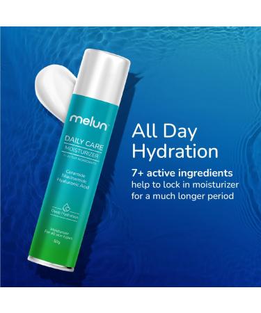 Meluns Ceramide Moisturizer with Hyaluronic Acid | Deep Hydration & Skin Barrier Repair | 50g - Buy Online on GoSupps.com
