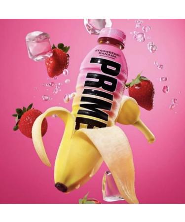 Prime Hydration Strawberry Banana 500ml Logan Paul & KSI American Prime Drink - Limited Edition - Buy Online on GoSupps.com