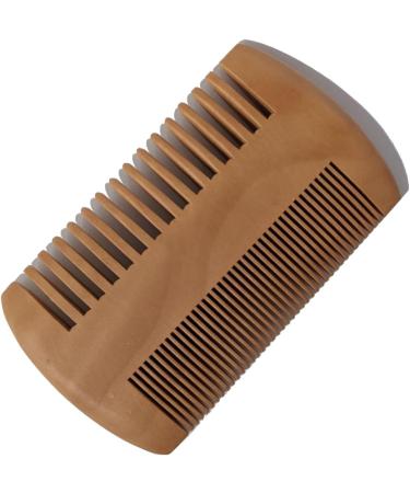 Premium Pearwood Beard Comb with Fine & Coarse Teeth | Anti-Static Design - Buy Online on GoSupps.com