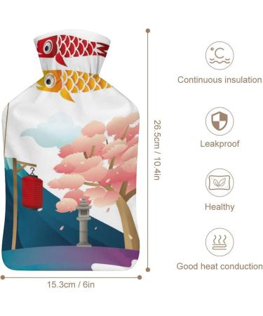 Japan Hot Water Bottle with Plush Cover - Cozy Hand Warmer for Adults & Kids - 26.5x15.3cm - International Shipping Available - Buy Online on GoSupps.com