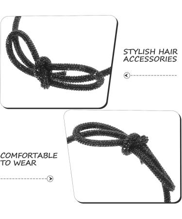 FRCOLOR Crystal Rhinestone Headbands Jeweled headbands Weave Narrow Hair Bands with Bow Fashion Headband Double Rows Sparkly Beaded Hair Hoops with Teeth Non Slip Hair Hoop for Women Girls Black - Buy Online on GoSupps.com