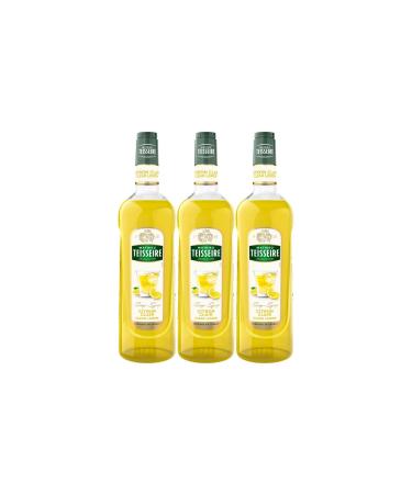 Mathieu Teisseire Citron Clair Syrups for Drinks, Cocktails with or without Alcohol, Beer, Soda, 3 x 1L Bottles