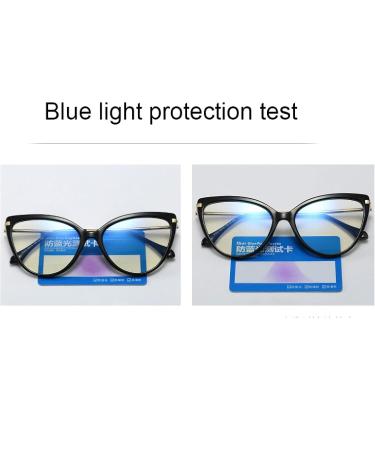 KDOQ TR90 Cat Eye Blue Light Blocking Glasses for Women | Anti Eyestrain Computer & Gamer Eyewear | Stylish Black Design - Buy Online on GoSupps.com