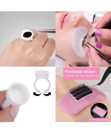 Eyelash Extension Kit - 410 Pcs Tweezers, Brushes, Glue Rings, Applicators, Tape, Pads - Disposable Eyelash Tools Set - Buy Online on GoSupps.com