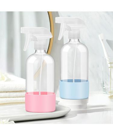 Rionisor Glass Spray Bottles with Silicone Sleeve Protection Empty 16 oz Refiilable Containers Reusable Spray Bottles with Adjustable Nozzle for Hair Cleaning Solutions 2 Pack Blue&Pink 2 Pack Blue green pink - Buy Online on GoSupps.com