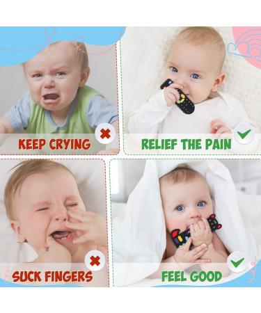 MTYLUIG Silicone Baby Teething Toys 2 Pack - Remote Control Shape Baby Teethers for 3-12 Months - Black (2pcs) - Buy Online on GoSupps.com