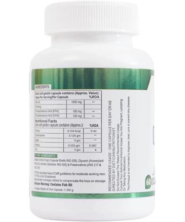  QURA QURA Omega 3 Fish Oil (1000mg Omega 3 with 180mg EPA and 120mg DHA) (60 Softcapsules) - Buy Online on GoSupps.com