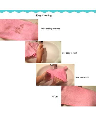 Ukey Makeup Remover Cloth | Reusable Microfiber Facial Cleaning Towels | Set of 3 (Pink/Rosy/Red) for Gentle Makeup Sunscreen & Dirt Removal - International Shipping Available - Buy Online on GoSupps.com