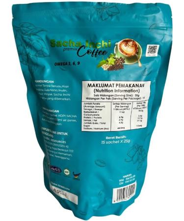Arabica coffee with Sacha Inchi nano sugar inulin - Rich in natural super food - 15 bags of 25g - Buy Online on GoSupps.com