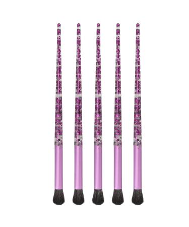 5-Piece Purple Handles Makeup Brushes Set - Eye Shadow & Concealer Beauty Tools for Flawless Makeup - Buy Online on GoSupps.com
