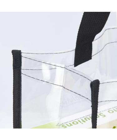 2-Pack Clear Stadium Approved Tote Bags 12x12x6 - Transparent for Work, Sports, Concerts - Black - Buy Online on GoSupps.com