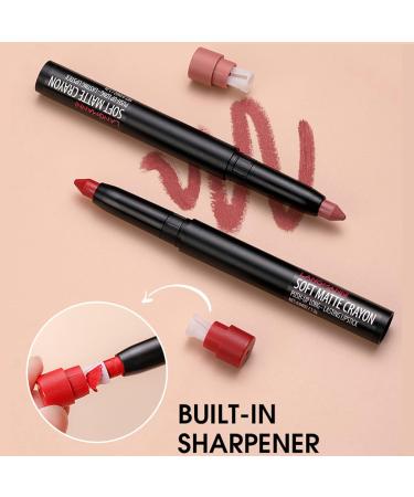 6Pcs Matte Lipstick Pen Set with Lip Liner - Velvety Nude Shades, Waterproof & Long Lasting - Perfect Gift for Women - Buy Online on GoSupps.com