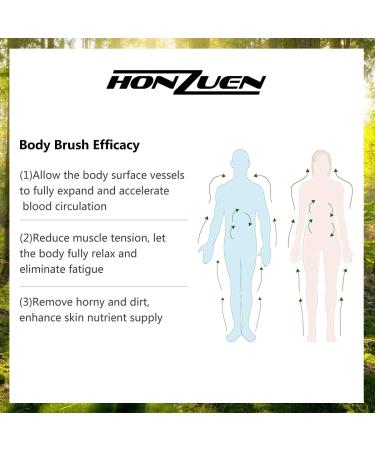 Honzuen Dry Brush - Natural Bristle Body Brush for Blood Circulation Lymphatic Drainage & Cellulite Reduction - Ideal Bathing Brush - Buy Online on GoSupps.com