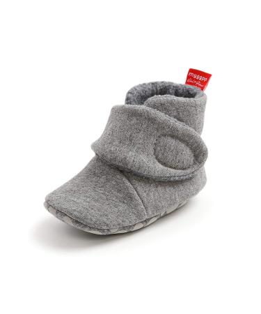 Matt Keely Baby Boys Girls Anti-Slip Soft Sole Slipper Booties Infant Crib Shoes Crawler Warm Winter Boots with Fleece Lining 12-18 Months Grey Style 1 - Buy Online on GoSupps.com