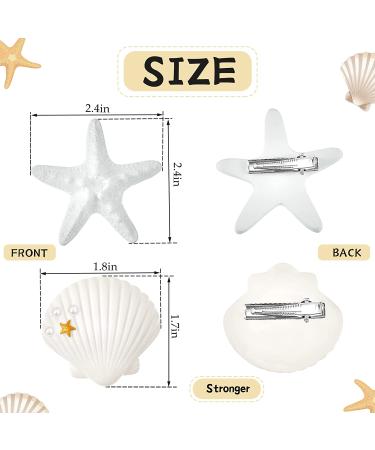 4-Piece Starfish & Shell Hair Clip Set for Women & Girls - Mermaid Crown Accessories - Buy Online on GoSupps.com