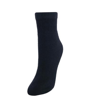 CTM Women's Cushioned Diabetic Ankle Socks (3 Pair Pack) One Size Black