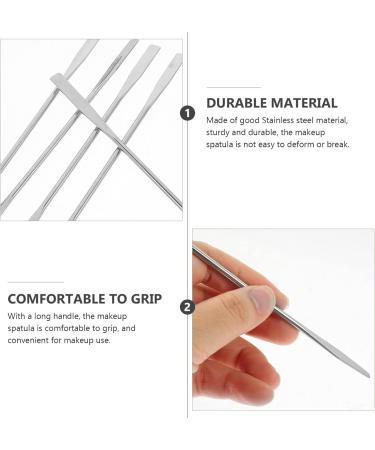 FRCOLOR 5pcs Stainless Steel Makeup Spatula Set - Toning Sticks & Mixing Tools for Cosmetics & Skincare - Double Head Design - International Shipping - Buy Online on GoSupps.com
