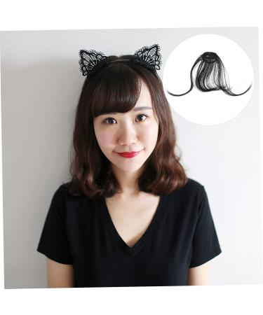 Didiseaon Piece Hair Clips for Women Hat Wigs for Women Braided Hair Clips Dark Brown Hair Extensions Hair Extensions Real Human Hair Clip on Fringe Hair Toppers for Women Xuchang Miss Bangs medium Black - Buy Online on GoSupps.com