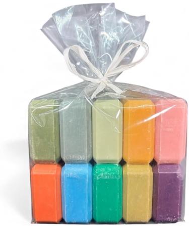  LE V RITABLE Le V ritable - Artisanal Scented Soap Luxury Bubbles Pack of 10 x 125g Scents: Argan Olive Aloe Vera Vanilla - Ylang-Ylang Sensitive Skin Organic and Natural Face & Hands Made in France - Buy Online on GoSupps.com