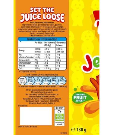  Maynards Bassetts Maynards Bassetts Jelly Babies 130 g - Buy Online on GoSupps.com