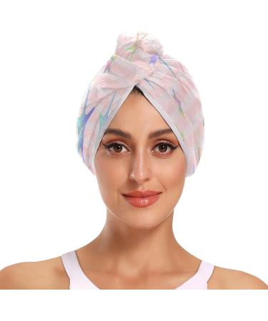 Coloured Stars Dry Hair Cap - Quick Drying 2 Piece Towel Set with Button Headband | Super Absorbent & Soft Comfort for Fast Drying - Buy Online on GoSupps.com