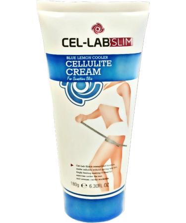 Cel-Lab Slim Blue Lemon Cooler Cellulite Cream for Sensitive Skin 6.3 Fl. Oz.