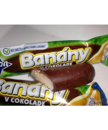 10 famous Czech jellies with 8% banana flavor dipped in 26% dark chocolate. - Buy Online on GoSupps.com