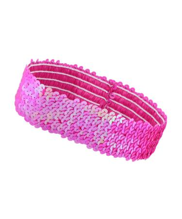 Minkissy 1pc Sparkly Headbands Women s Fashion Headbands Athletic Headbands for Women Hair Bands Mermaid Headband for Girls Bling Head Band Glitter Headbands Adjustable Miss Baffle Sports Rosy