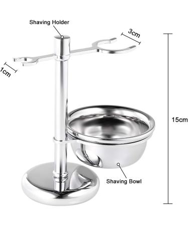 Benkeg Razor Stand Set | 2-in-1 Stainless Steel Shaving Holder for Razor Brush & Soap | Premium Men's Shaving Kit - Buy Online on GoSupps.com