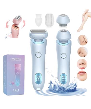 The Glide Pro 3.0 Razor Duskofficial Razor Silkglide pro shaver 2 in 1 Electric Waterproof Shaver Razors Bikini Trimmer for Women Painless Hair Removal for Leg Arm Wet and Dry (Blue)