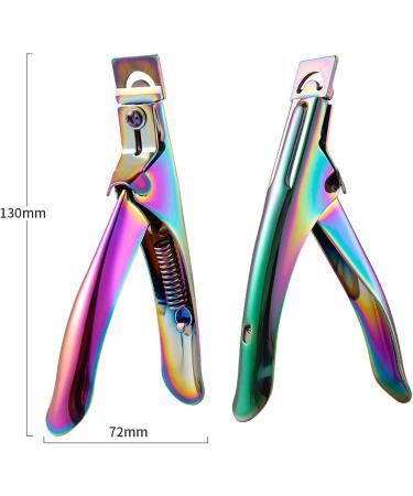 UNbit Nail Clipper Stainless Steel Nail Art Clipper Trimmer False Nail Tips Round Edge Cutters Finger Manicure Tool Colorful - Buy Online on GoSupps.com