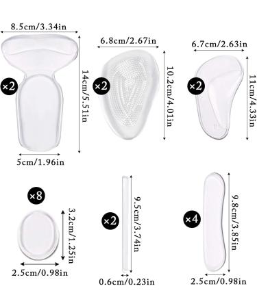 20 Pieces High Heel Protection Pads | Silicone Anti-Slip Cushions for Women & Men | Friction Bubble Prevention - Buy Online on GoSupps.com