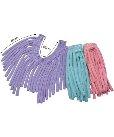 Pasta-Shaped Hair Drying Cap Curling Cap Lazy No-Heat Curling Tool Towel Fabric Hair Styling Tool Purple - Buy Online on GoSupps.com