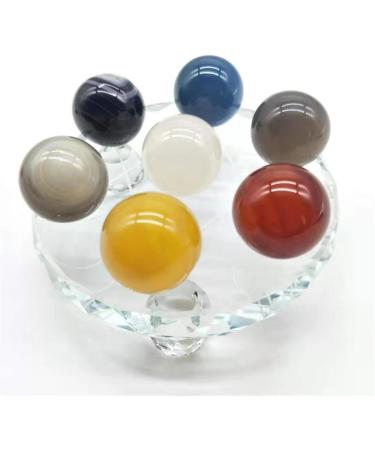 Natural Crystal Rough Ornament 15-25mm Natural Agate Crystal Ball Sphere Seven Star Array for Decorate 1 Set for Fengshuifor Fengshui Decoration Gift Decoration 1set - Buy Online on GoSupps.com