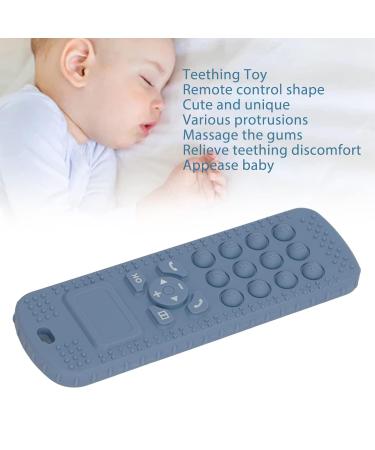 Baby TV Remote Control Shaped Teething Toy | Soft Silicone Infant Gum Relief Chew Toy (Dark Blue) - Buy Online on GoSupps.com