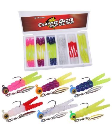 Crappie-Jig-Marabou-Feather-Jigs-for-Crappie-Fishing-Lures kit 50