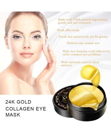 60 PCS 24K Gold Under Eye Mask Under Eye Patches Gel Eye Patches for Dark Circles Wrinkles Puffy Eyes Fine Lines and Moisturizing Gold-1 - Buy Online on GoSupps.com