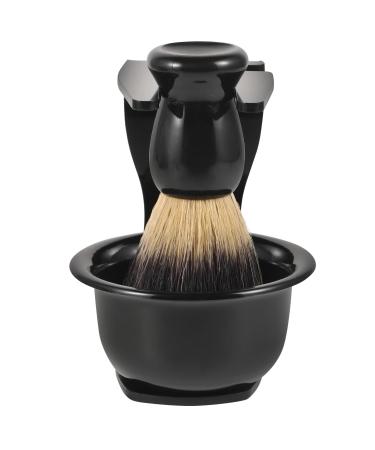 FOMIYES 3 in 1 Shaving Set Includes Shaving Brush Shaving Bowl Shaving Stand Hand Crafted Shaving Brush Shaving Accessory Kit For Men
