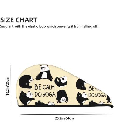 Super Absorbent Panda Yoga Hair Towel Wrap - Quick Dry Microfiber for Long Curly & Thick Hair - Buy Online on GoSupps.com