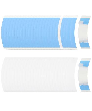Prasacco 50 Pieces Wig Tape for Lace Wig Lace Front Wig Tape Double Sided Lace Wigs Tape Waterproof Invisible Lace Tape for Wigs Strong Adhesive Wig Tape Wigs Toupees and Hair Extension(Blue)