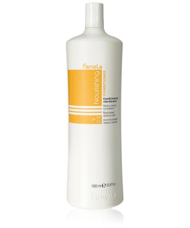 Fanola Restructuring Conditioner Hydration and Nourishment to Dry Stressed and Damaged Hair Enriched Formula with Milk Proteins 1000 Banana 1.00 l (Pack of 1)