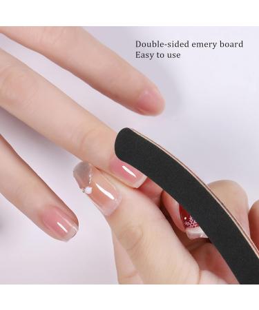 Darmlly 10 Double Sided 100/180 Grit/Bana Na Curved Nail Files Uk Emery Board - Buy Online on GoSupps.com